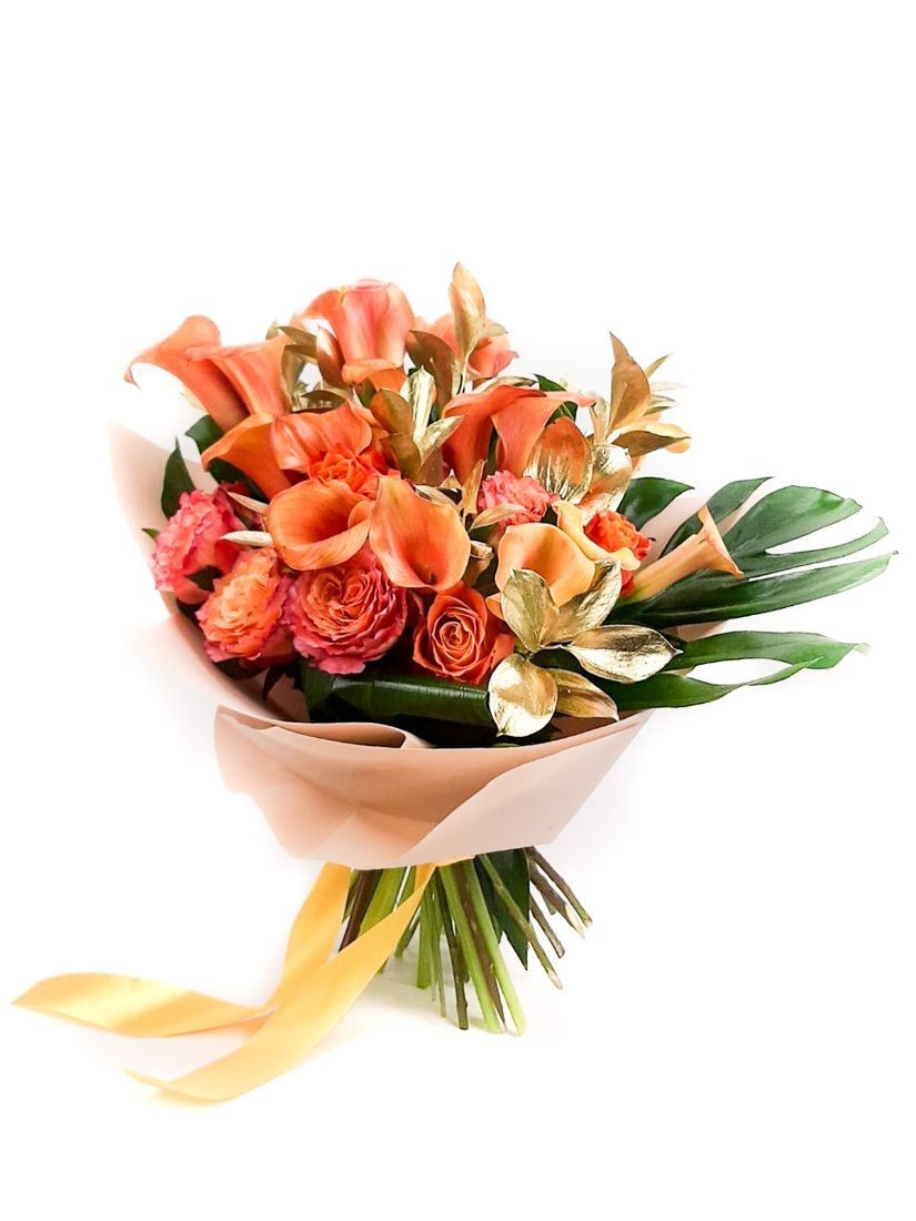 Exotic orange flower bouquet