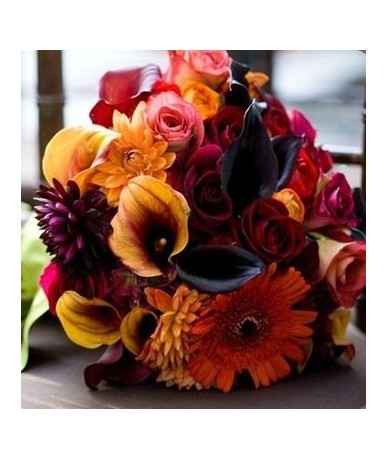 bouquet in the colours of fall
