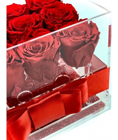 9 long lasting red roses 