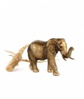 Arany elefánt dísz fémből készült design tárgy
