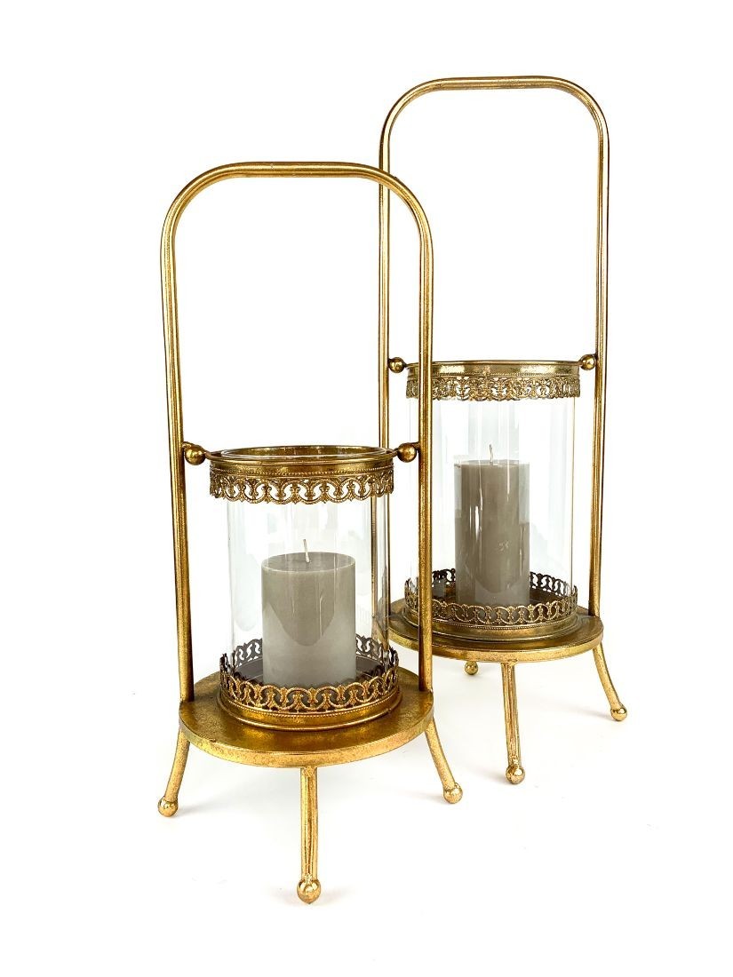 Glass-metal candle holder - classical home present