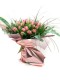 Pink tulip posy decorated with Swarovski crystals
